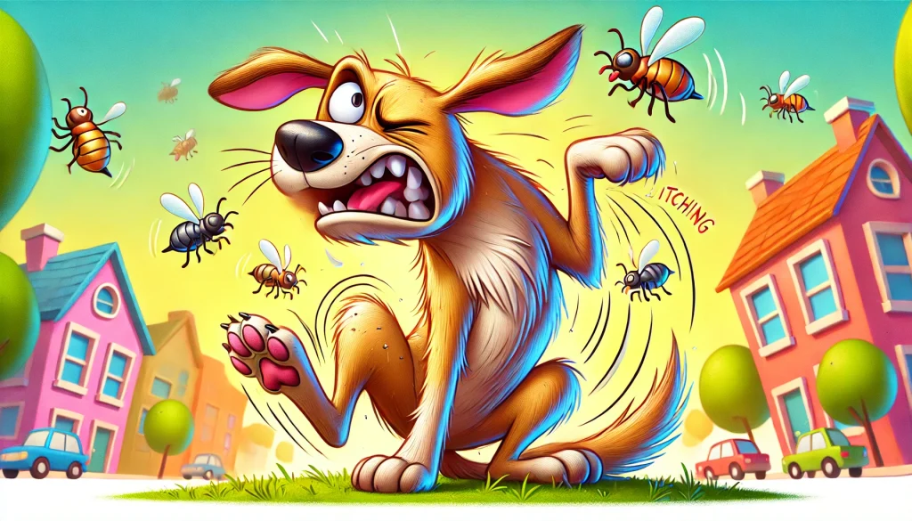 dog itching from fleas