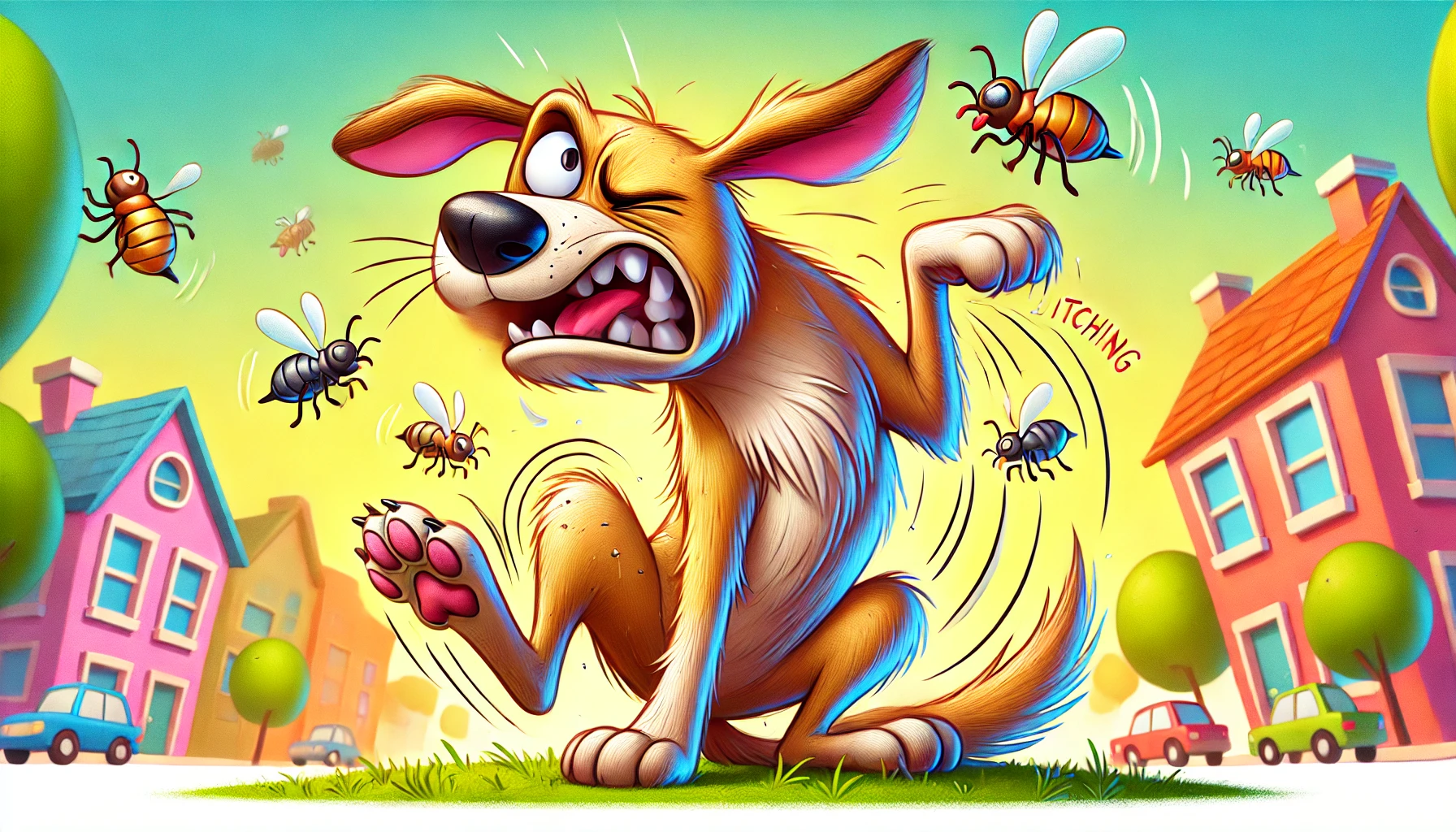 dog itching from fleas